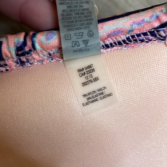 Victoria's Secret medium Bikini Top swim Pink Paisley 34c 34D push up triangle - Picture 7 of 9